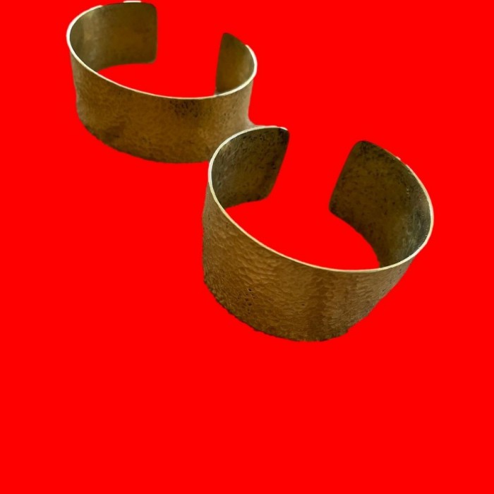 Hammered finish brass bangle from Senegal
