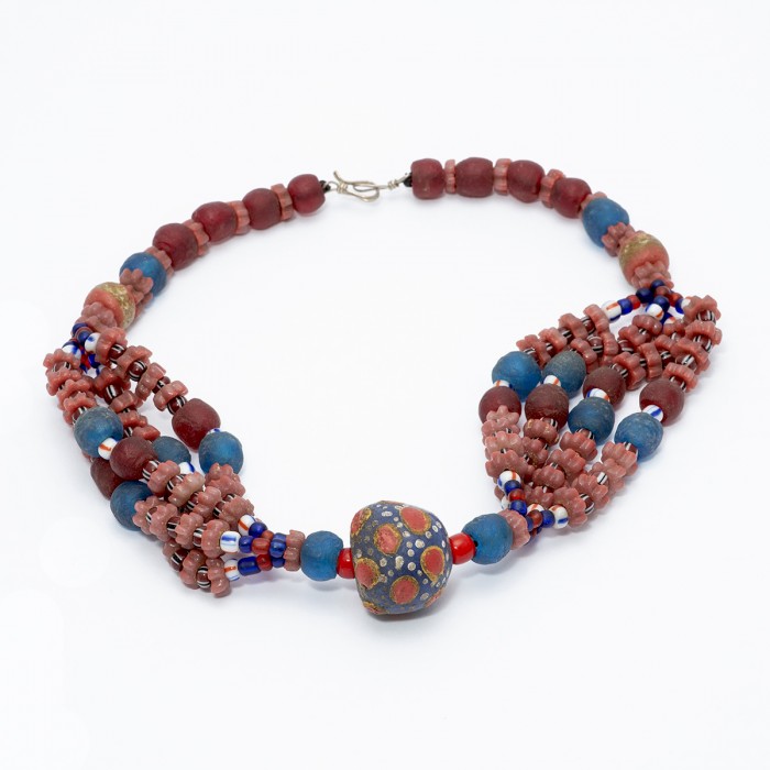 Krobo bead necklace