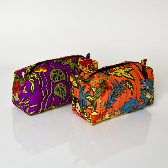Frida garden print make up bags