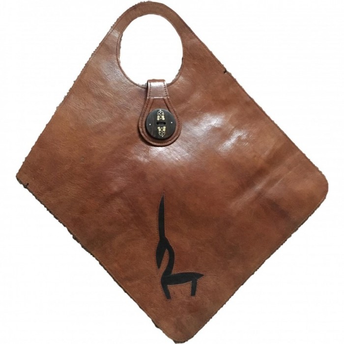 Flat leather bag. Sold
