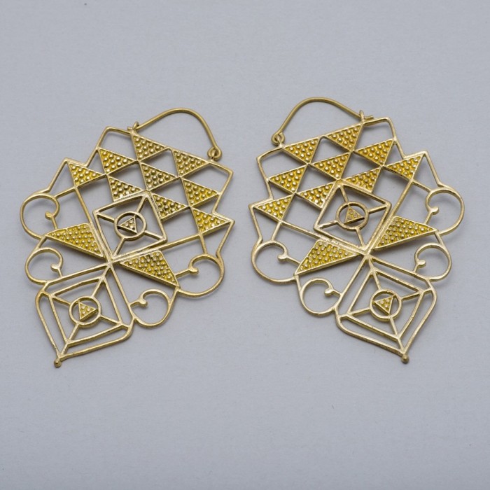 Large sacred geometry earrings