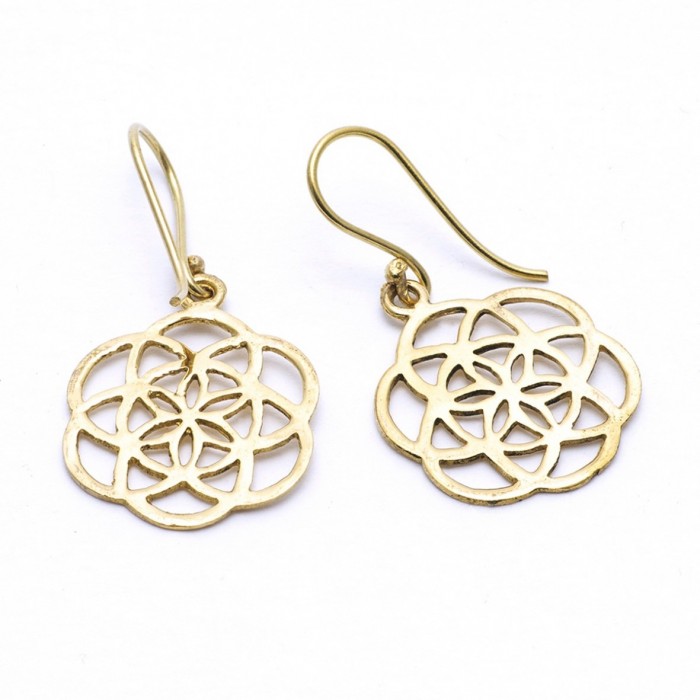 Flower of life earrings