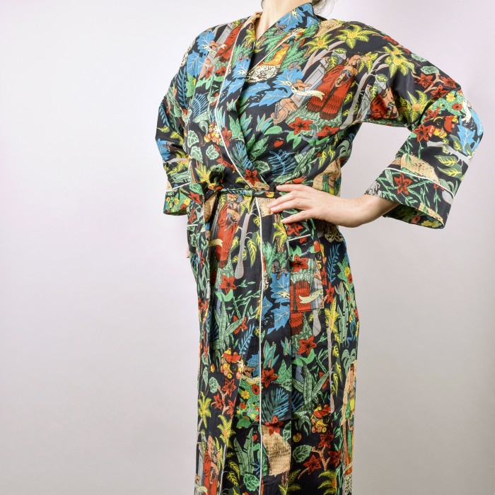 Frida's Garden Kimono Black