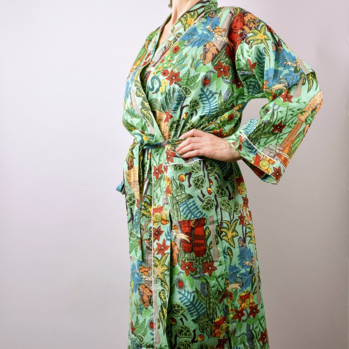 Frida's Garden Kimono Mint