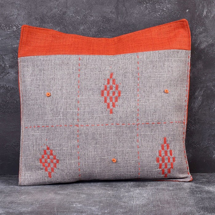 Hand woven cushion