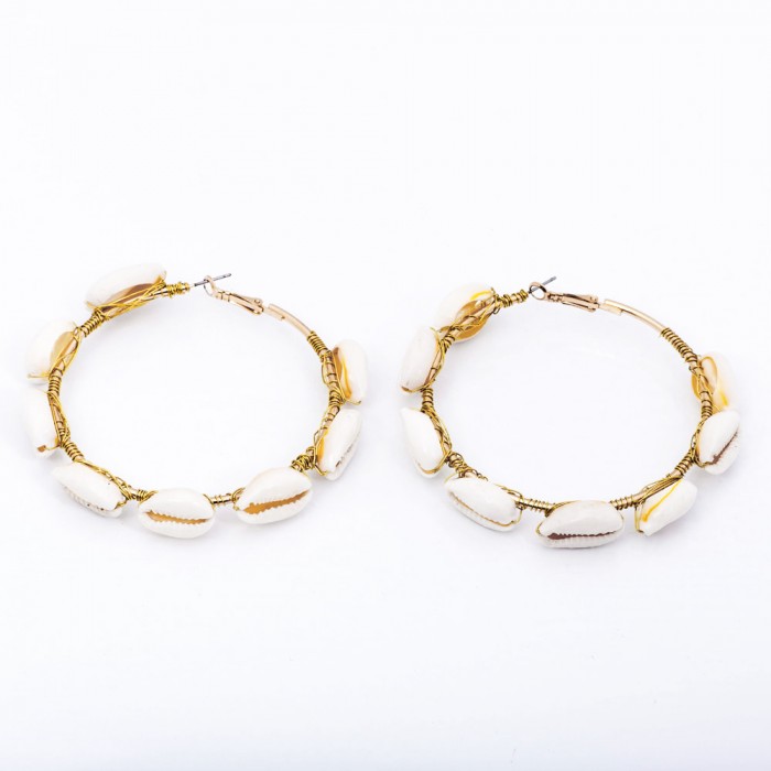 Cowrie hoops. Out of Stock