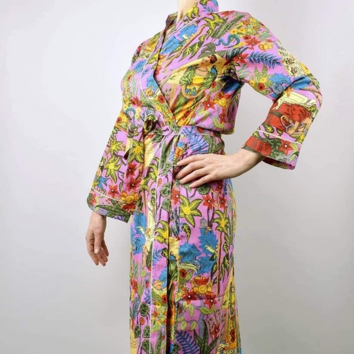 Frida's Garden Kimono Pink