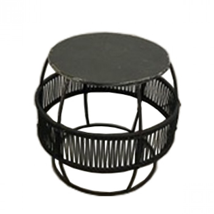 Round iron stool.